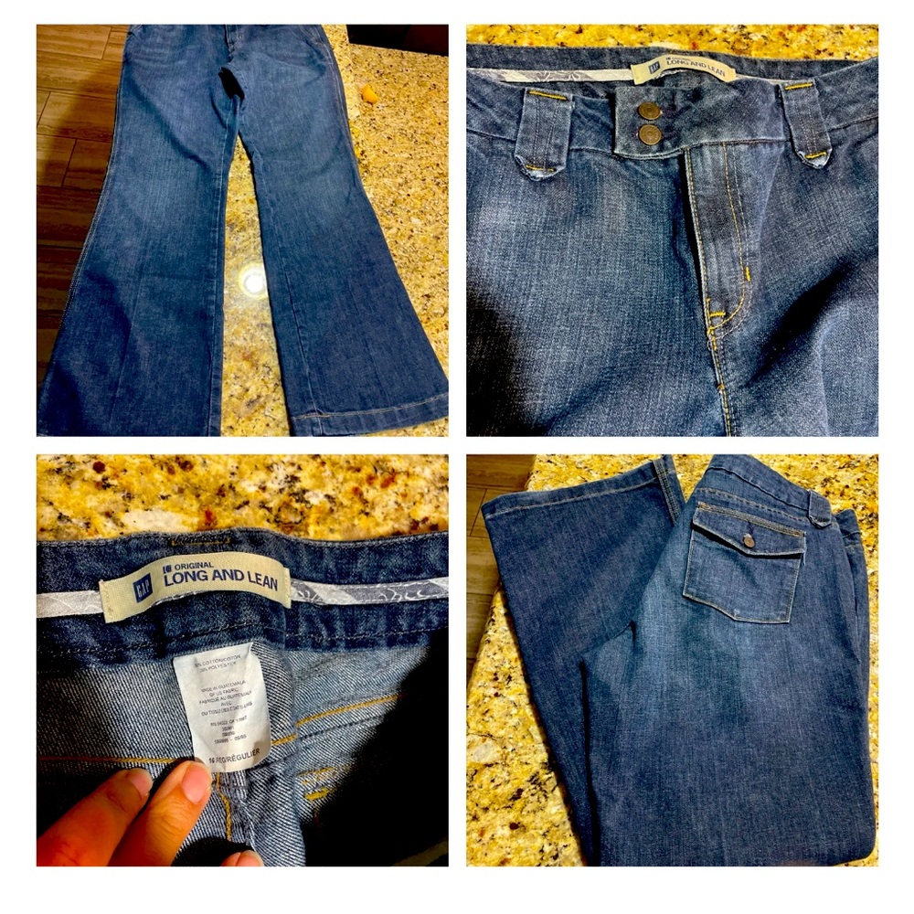 GAP Long & Lean Womens Dark Blue Bootcut Jeans